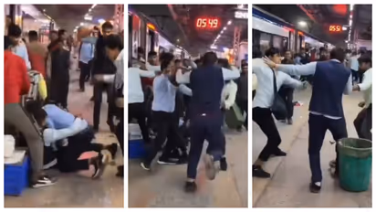 IRCTC employees clashing on Vande Bharat train