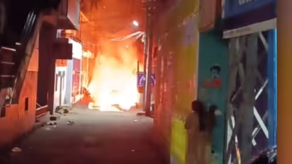 Karnataka home catches fire 7 injured during Diwali Celebration