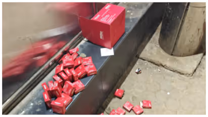 box of condoms found abandoned in Delhi Metro