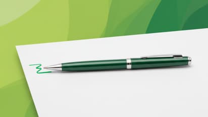 green ink color pen