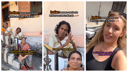 Malayali woman demanding british tourist to return of stolen items from India