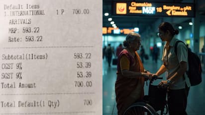 Elderly passenger at Bengaluru Airport