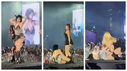 Korean singer collapses on stage performance
