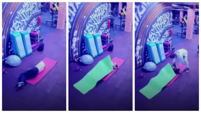 others gift pillow and blanket to woman who fell asleep at gym 