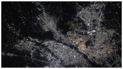 delhi's night satellite image