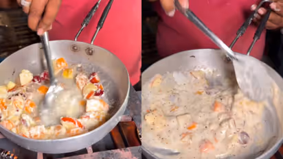 viral video frying fruits