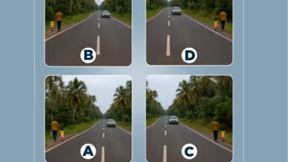 walking along the road with a child