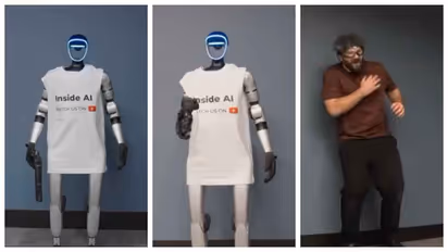 AI Robot shoots at presenter