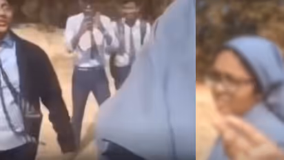 nun harrassed by students