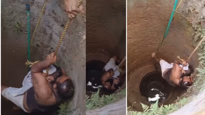 Girl fell into well