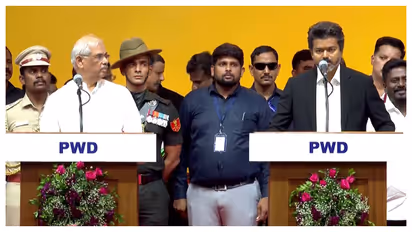 vijay oath taking as chief minister
