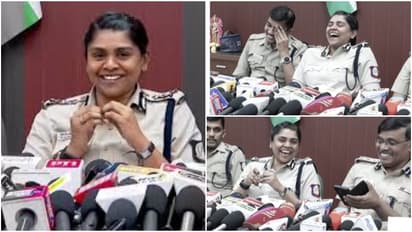 police laughing in press meet