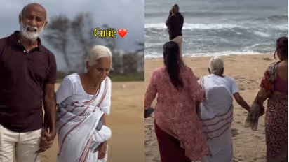 Granddaughter takes 87-year-old grandma to beach, viral video