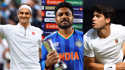 Roger Federer, Sanju Samson, and Carlos Alcaraz