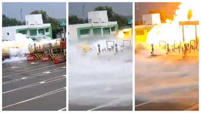 LPG gas tanker explodes at toll plaza