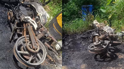 bike set on fire
