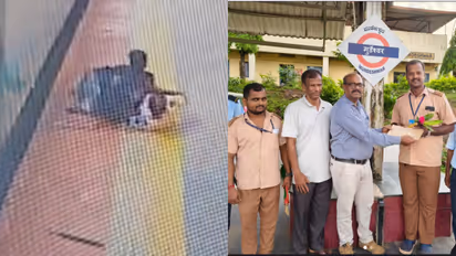 Konkan Railway staff rescues passenger from moving train at Murdeshwar