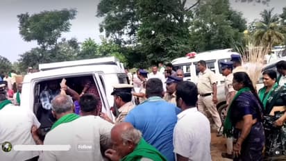 Bidadi Township Farmers Attack Govt officials
