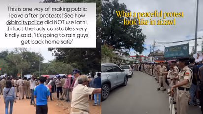 Viral protest videos praise calm police crowd management