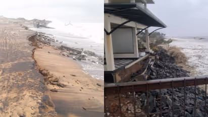 severe sea erosion threatens punnayurkulam coast in thrissur