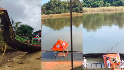 aranmula thiruvonathoni sinks in pampa river after water enters through hole