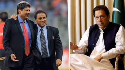 Dev and Sunil Gavaskar on imran khan