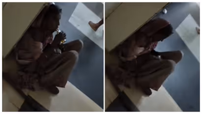 Woman Drinking Alcohol At Hospital