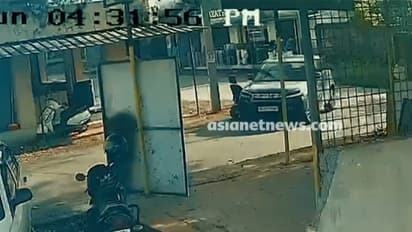 kollam wheelchair accident more cctv footage shows clash after car hits electric wheelchair