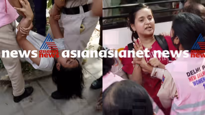 delhi protest violence congress releases video alleging attack on female protester
