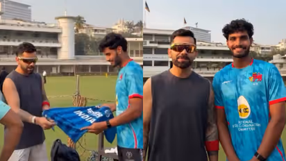 Virat Kohli with Mumbai Net Bowler