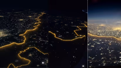 India Pakistan border Nigh view