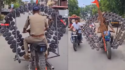 Bike Fitted with 100 Horns