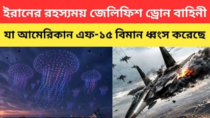 jellyfish drone pilot of American F 15 fighter jet saw huge swarm of drones floating in the air like jellyfish