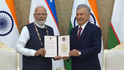Narendra Modi was conferred the Order of Oliy Darajali Dustlik Uzbekistan supreme state award by President Shavkat Mirziyoyev