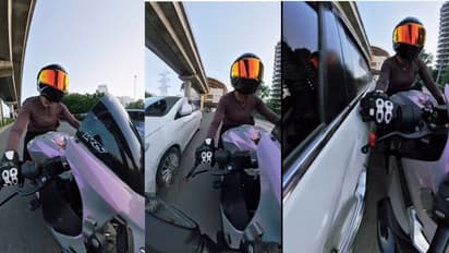 Woman Biker Hit After Being Chased