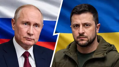 Vladimir Putin and Volodymyr Zelenskyy