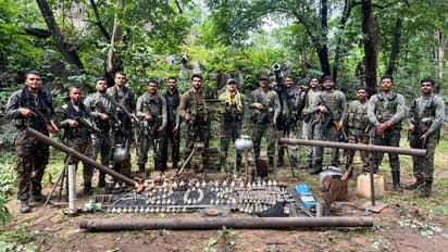 Equipments and explosives recovered during destruction of 'ordinance factory' of Naxalites, in Mettuguda area of Sukma.
