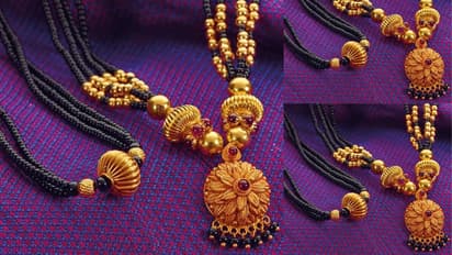 Latest black and gold beads mangalsutra designs for daily wear