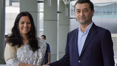 Uzbek Foreign Minister Bakhtiyor Saidov in Delhi