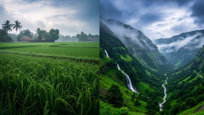 beautiful monsoon view