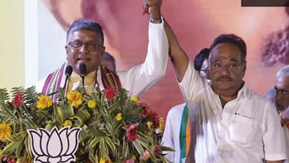 BJP MP Samik Bhattacharya (right) with BJP MP Ravi Shankar Prasad
