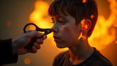 Representational image of a 14-year-old boy being attacked with a paper cutter on his ear