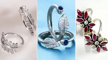 925 Sterling Silver Leaf Toe Ring Adjustable Designs