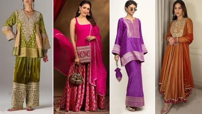 9 Type Salwar Suit designs for Navratri Puja and Dussehra 2025