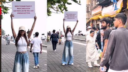 poonam pandey cheering indian team