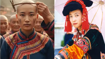 china lahu tribe bride shave head marriage custom