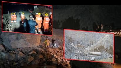 sonbhadra obra mining landslide accident rescue operation