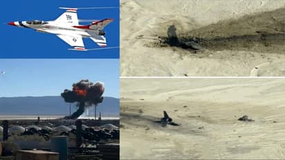 US F16 Crash California Pilot Survives Emergency Ejection