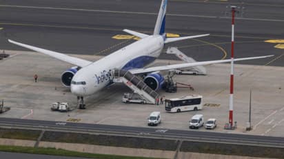  indigo medina hyderabad flight bomb threat emergency landing ahmedabad