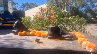 mahatma gandhi statue stolen melbourne rowville indian community